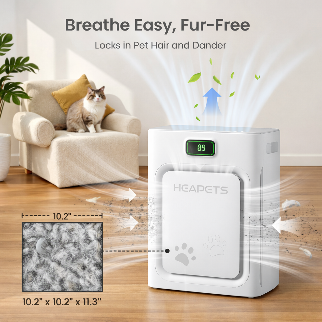 HEAPETS by N3RO™ - Smart Pet Air Purifier & Vacuum