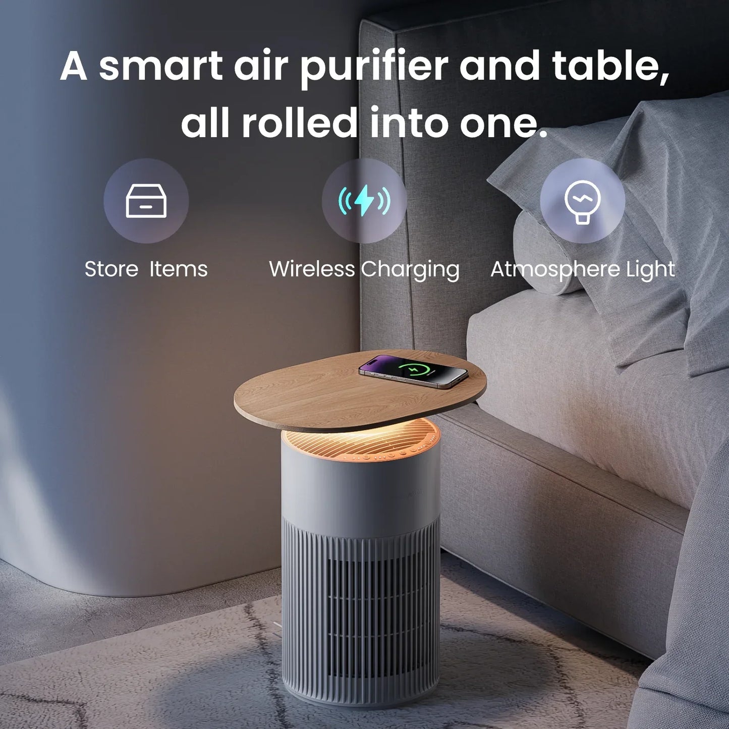 BREATHABLE by N3RO™ - Smart Table & Air Purifier
