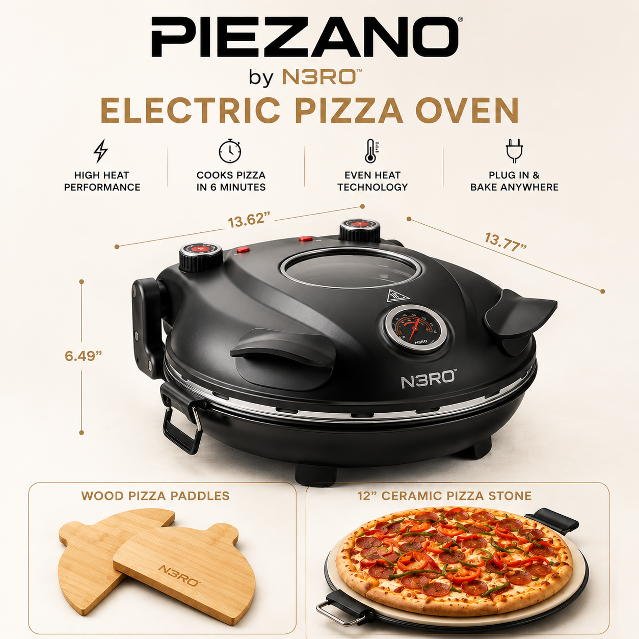 Piezano by N3RO™ - Home Pizza Oven
